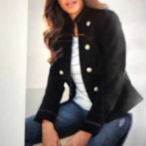 Mango jacket with Front Button Detail.